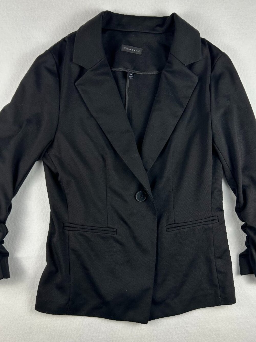 Willi Smith | Casual 3/4 Sleeve Black Blazer Suit Jacket, size M